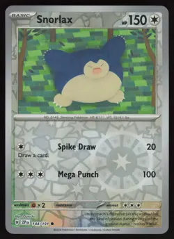 SNORLAX 144/191 COMMON SURGING SPARKS POKEMON REVERSE HOLO NM/M - Image 1