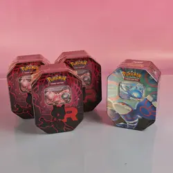 3X TEAM ROCKET TINS MEWTU / 1X KYOGRE EX TIN POKEMON 2025 GERMAN OVP SEALED - Image 1
