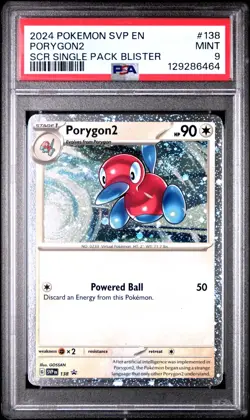 2024 POKEMON SVP EN-SV BLACK STAR PROMO #138 PORYGON2 PSA 9 - Image 1