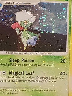 Roserade SWIRL [Holo Bleed] ERROR 17/132 Rare - Secret Wonders - Pokemon TCG NM - Image 1