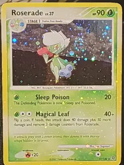 Roserade SWIRL [Holo Bleed] ERROR 17/132 Rare - Secret Wonders - Pokemon TCG NM - Image 2