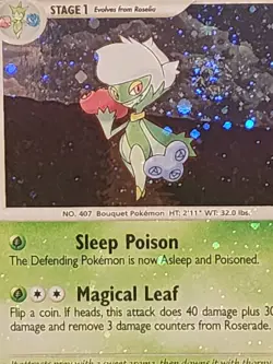 Roserade SWIRL [Holo Bleed] ERROR 17/132 Rare - Secret Wonders - Pokemon TCG NM - Image 3