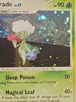 Roserade SWIRL [Holo Bleed] ERROR 17/132 Rare - Secret Wonders - Pokemon TCG NM - Image 4
