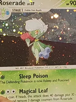 Roserade SWIRL [Holo Bleed] ERROR 17/132 Rare - Secret Wonders - Pokemon TCG NM - Image 5