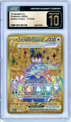 Pokemon Terapagos EX #173 Stellar Crown CGC Pristine 10 - Image 1