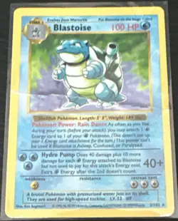 Pokemon Blastoise Holo Rare Shadowless 002/102 Base Set Unlimited 1999 - Image 1