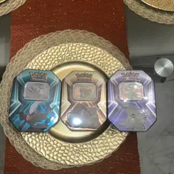 NEW Pokemon TCG Triple Whammy Tins Set Collector Tins (Set of 3) Factory Sealed - Image 1