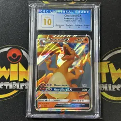 2019 Pokemon Charizard GX Hidden Fates 9/68 CGC 10 Perfect - Image 1