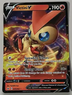 Pokemon Sword & Shield Victini V Basic Ultra Rare HoloFoil #025/202 - Image 1