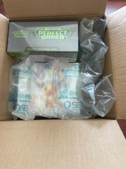 Pokemon TCG Prismatic Evolutions ETB / Perfect Order ETB -READ DISC - Small Tear - Image 4