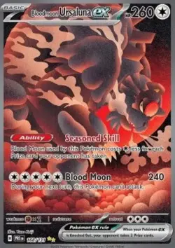 Bloodmoon Ursaluna ex 168 Prismatic Evolutions 2025 Illustration Pokemon PSA 9 - Image 2