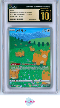 DITTO POKEMON 197/172 2022 VSTR UNIVERSE ART RARE HOLO JAP PRISTINE CGC 10 - Image 1