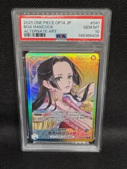 2025 ONE PIECE JPN OP14-THE AZURE SEA'S SEVEN ALTERNATE ART BOA HANCOCK PSA 10 - Image 1