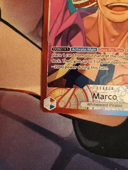One Piece CCG Marco (Alt Art) Leader OP08-002 Parallel Two Legends NM English - Image 4