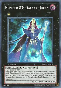 Number 83: Galaxy Queen - PHSW-EN039 - Super Rare - Unlimited Edition NM Yugioh - Image 1
