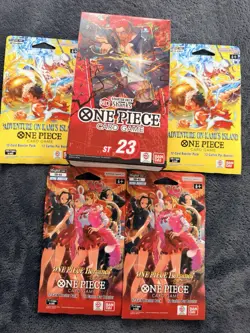 One piece Op-15, EB-03, ST-23, SEALED LOT. 4 Packs, Shanks Starter Deck, Heroine - Image 1