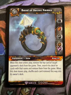 World of Warcraft TCG Promo Badge 6/12 Band of Secret Names - Image 1