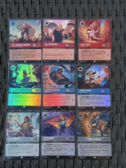 Disney Lorcana Wilds Unknown Complete Epic Foil Set 205-222 - Image 2
