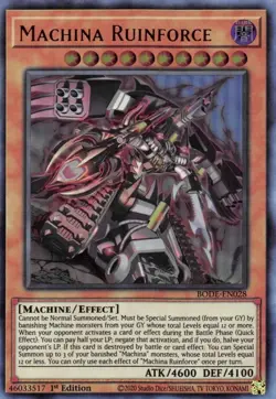 Machina Ruinforce - BODE-EN028 - Ultra Rare - 1st Edition NM Yugioh Burst of Des - Image 1