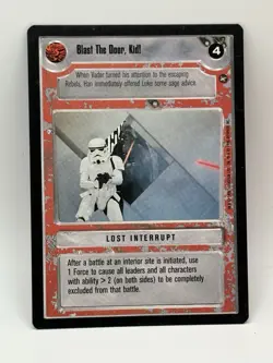 Star Wars CCG 1st Edition Blast The Door, Kid! Lost Interrupt Card. BB - Image 1