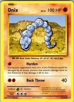 Pokemon TCG Onix XY Evolutions 61/108 Regular Common Card NM - Image 1