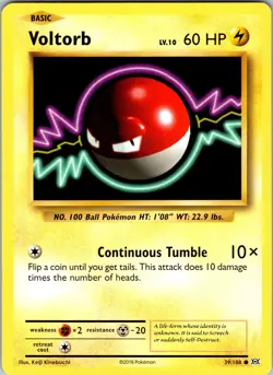 Pokemon TCG Voltorb XY Evolutions 39/108 Regular Common Card NM - Image 1