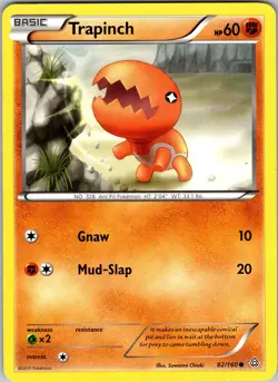 Pokemon TCG Trapinch XY Primal Clash 82/160 Regular Common Card Played LP - Image 1