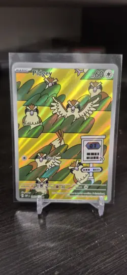 Pokemon TCG Pidgey Illustration Rare Card 207/197 Sv03: Obsidian Flames 1 - Image 1