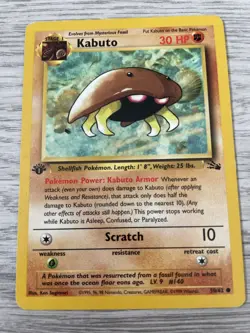 4 x 1st First Edition Pokemon Cards Bellsprout Meowth Kabuto Golem - Image 3
