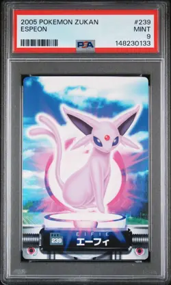 PSA 9 2026 CERT POP 3 ESPEON 2005 CARDDASS POKEMON ZUKAN CARD #239 - Image 1