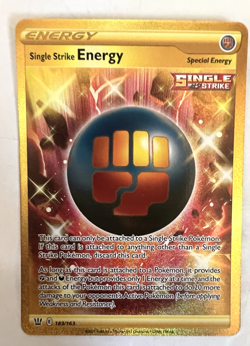 Pokemon TCG SS Battle Styles 183/163 Single Strike Energy Secret Gold Card - Image 1