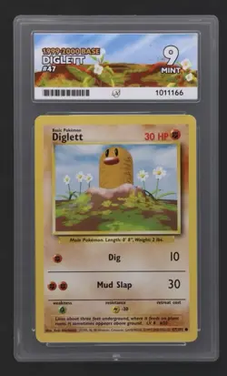 Pokemon English Base Set 1999 2000 Print Diglett 47 Ace Mint 9 Card! - Image 1