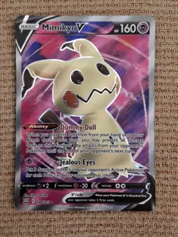 Pokemon Mimikyu v Full Art Battle Style Card Near Mint Condition 148/163 - Image 1