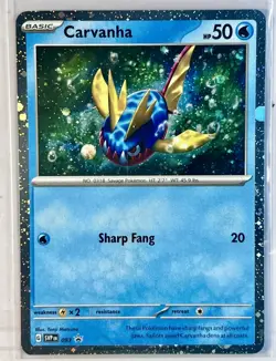 Carvanha 093 Sv: Scarlet & Violet Promo Cards Cosmos Holo - Image 1