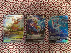 JUMBO CARD SET Vaporeon VMAX SWSH182 Jolteon VMAX SWSH184 Flareon VMAX SWSH180 - Image 1