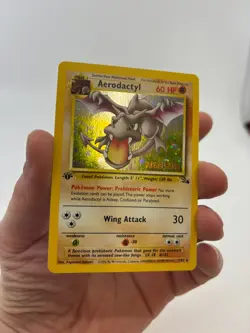 Pokemon Cards - 1st Edition PreRelease Aerodactyl 1/62 - Cosmos Holo Error NM - Image 3