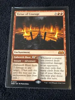 Virtue of Courage Wilds of Eldraine Regular 0157 woe Near Mint Magic MTG Card - Image 3