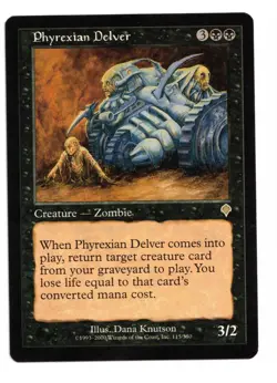 Magic the Gathering MTG Card: Phyrexian Delver 115/350 Invasion Rare! EX - Image 1