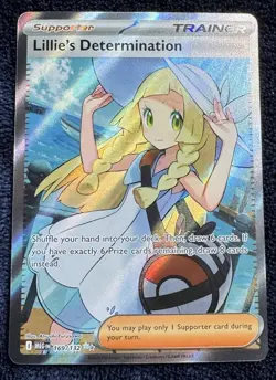 Lillie's Determination 169/132 Ultra Rare Full Art Holo Pokemon Card - Image 1