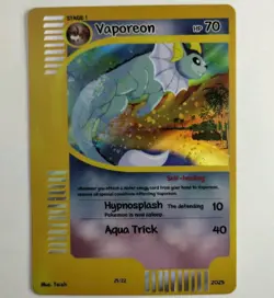 PokeWhims V1 Vaporeon Holo E-reader by Teish non-TCG Pokemon Card - Image 1