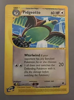 POKEMON EXPEDITION BASE SET E-READER PIDGEOTTO CARD 88/165 - Image 1