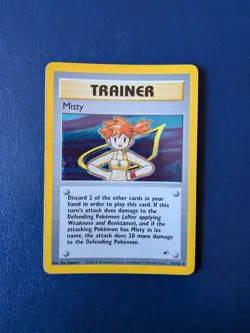 Pokemon TCG Misty 18/132 Gym Heroes Holo Unlimited WOTC Card - Image 1