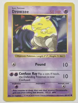 Pokemon Card - Drowzee Base Set Shadowless 49/102 - Image 1
