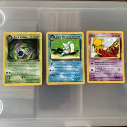 3x Vintage Pokemon Cards – WOTC Bundle - Team Rocket - Base Set MP/HP - Image 1