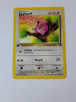 Pokemon Card 1st Edition Jigglypuff 54/64 Jungle Regular US - Image 1