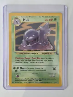 Pokemon TCG Muk Fossil Holo Card 13/62 Unlimited Holo Rare (1999) Nm/mint - Image 1