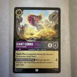 Giant Cobra 57/204 Disney Lorcana Archazia's Island Regular Uncommon Card NM - Image 1
