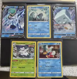 Pokemon Cards x5 - Snowflake Holiday Promos - Calyrex/Eiscue etc - NM - Image 1