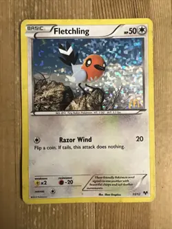 Fletchling - 11/12 - Pokemon McDonald's Holo Promo Card DMG - Image 1