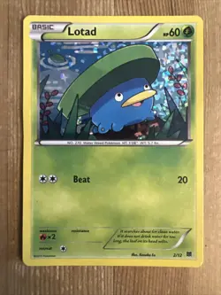 Lotad - 2/12 - 2015 McDonald's Holo Promo - Pokemon Card DMG - Image 1